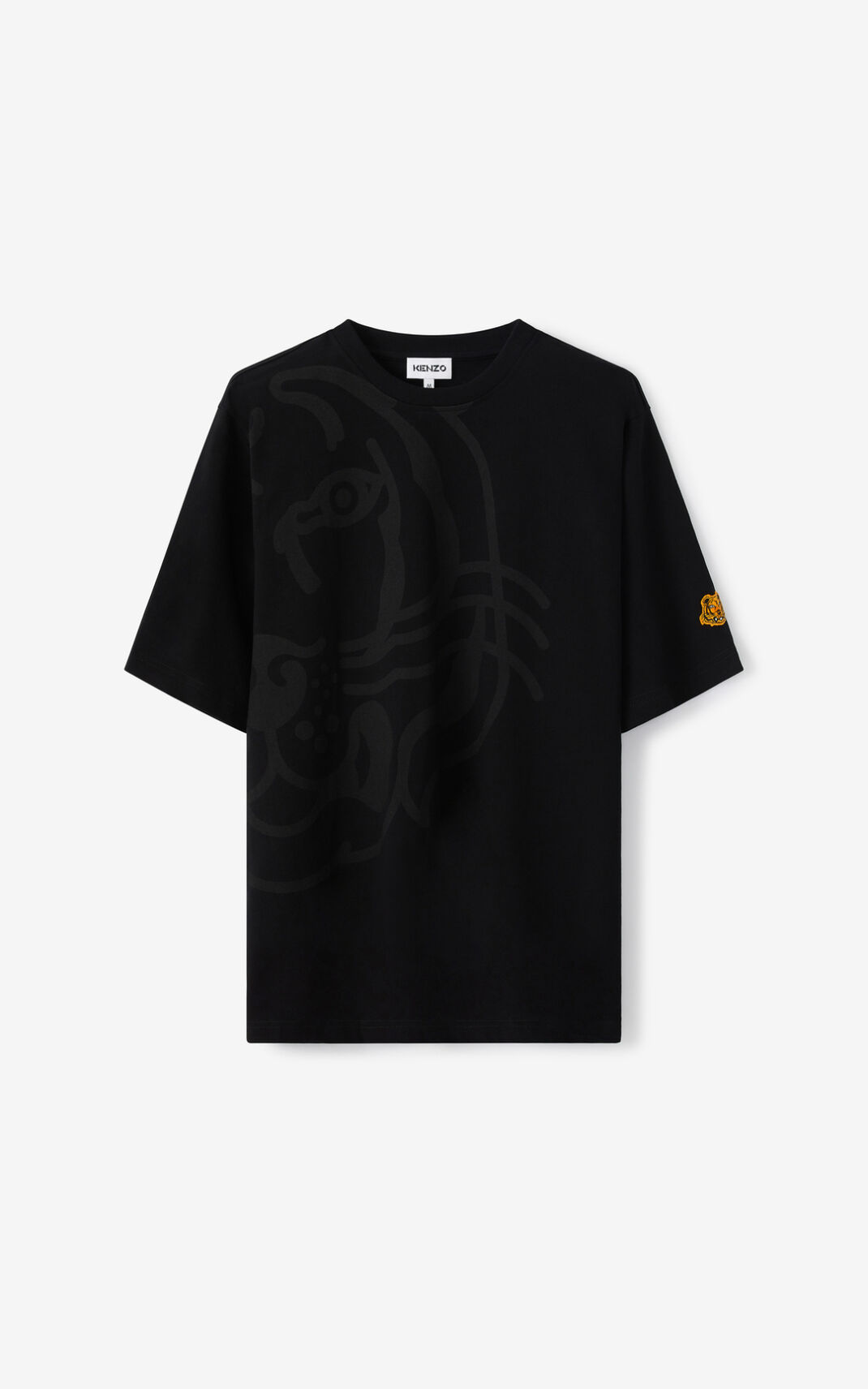 T Shirt Kenzo Homme K Tiger oversized Noir OHSNF-7608